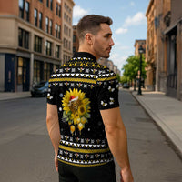 Bee Merry Its Time Christmas Zipper Polo Shirt Xmas Holiday Patterns - Wonder Print Shop