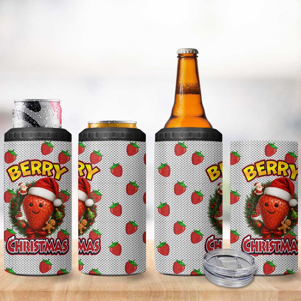 Berry ChristmasYall Christmas 4 in 1 Can Cooler Tumbler Xmas Holiday Patterns - Wonder Print Shop
