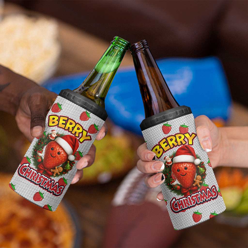 Berry ChristmasYall Christmas 4 in 1 Can Cooler Tumbler Xmas Holiday Patterns - Wonder Print Shop