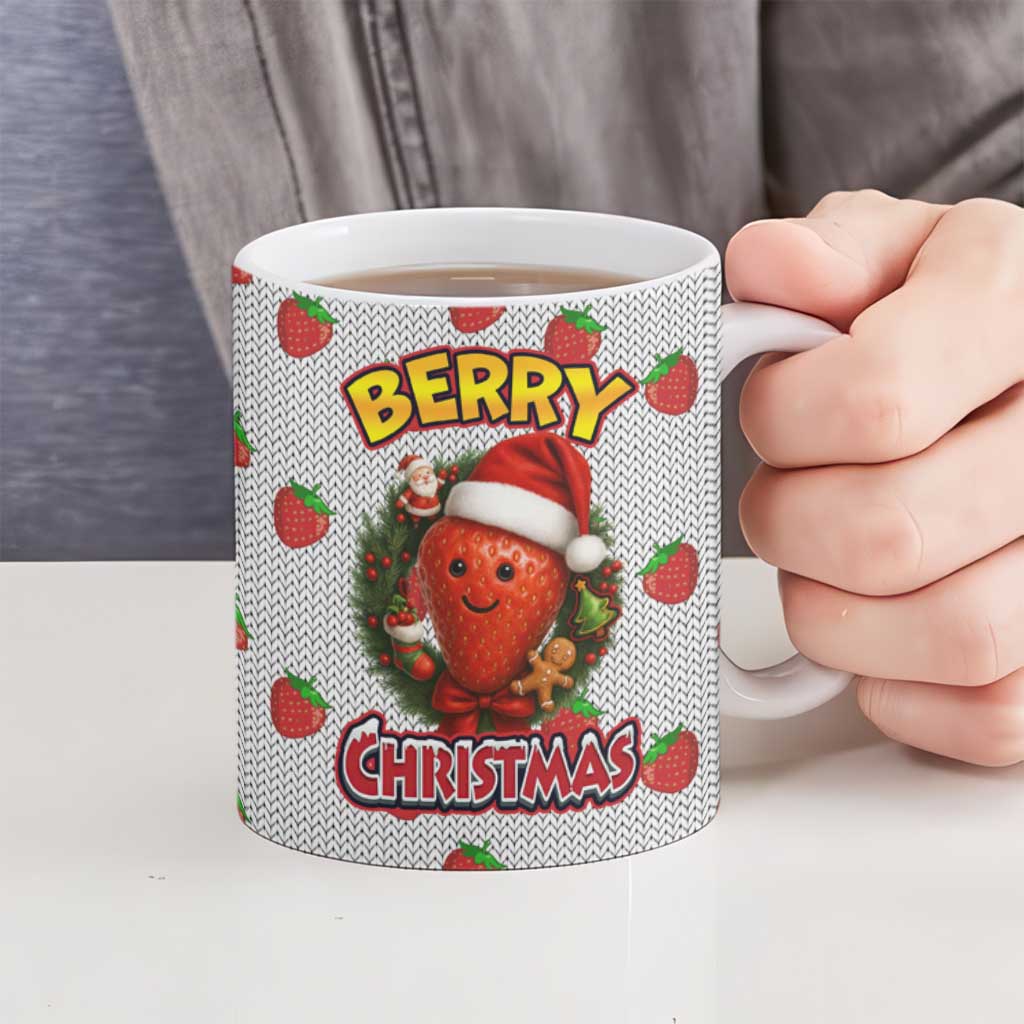 Berry ChristmasYall Christmas Ceramic Mug Xmas Holiday Patterns - Wonder Print Shop