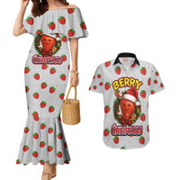 Berry ChristmasYall Christmas Couples Matching Mermaid Dress and Hawaiian Shirt Xmas Holiday Patterns - Wonder Print Shop