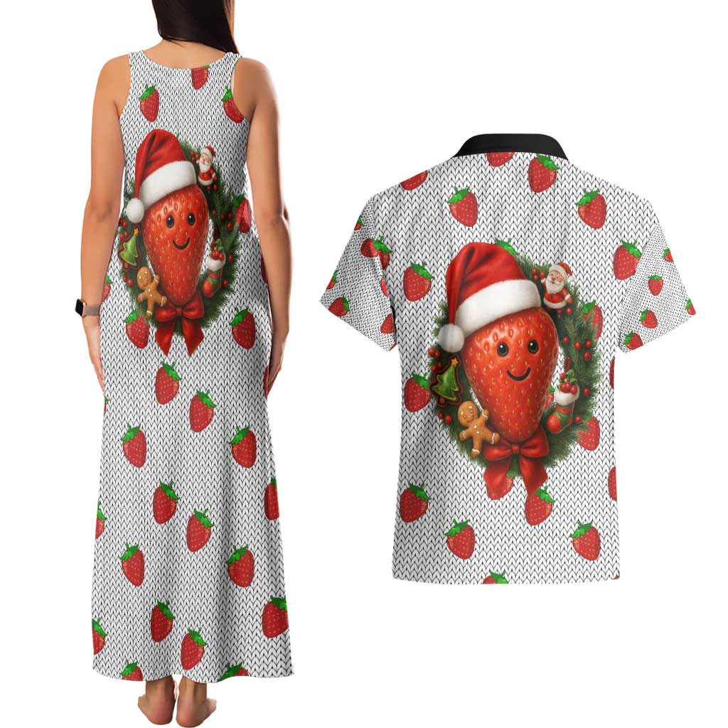 Berry ChristmasYall Christmas Couples Matching Tank Maxi Dress and Hawaiian Shirt Xmas Holiday Patterns - Wonder Print Shop
