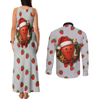 Berry ChristmasYall Christmas Couples Matching Tank Maxi Dress and Long Sleeve Button Shirt Xmas Holiday Patterns - Wonder Print Shop