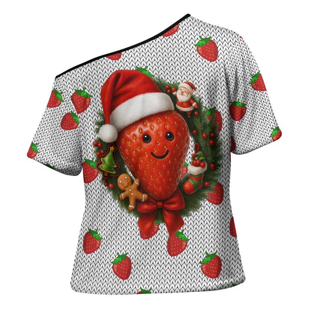 Berry ChristmasYall Christmas Cross Shoulder Shirt Xmas Holiday Patterns - Wonder Print Shop