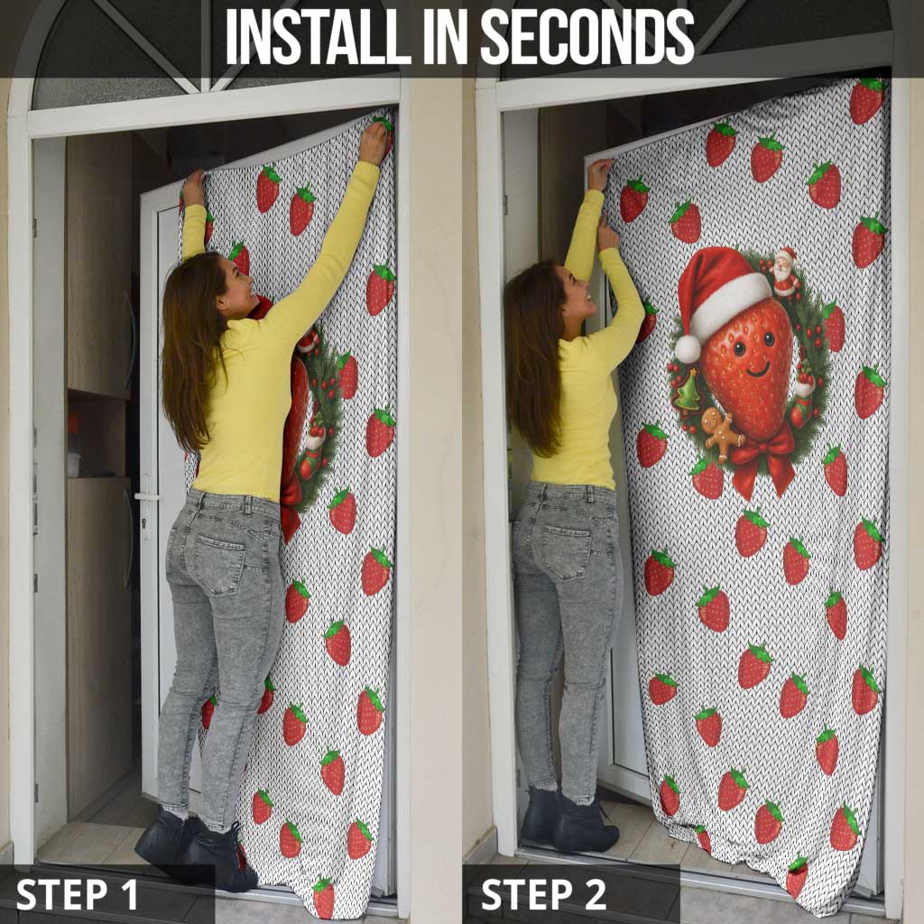 Berry ChristmasYall Christmas Door Cover Xmas Holiday Patterns - Wonder Print Shop