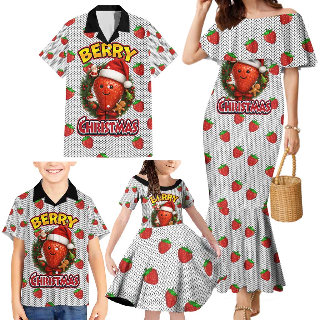 Berry ChristmasYall Christmas Family Matching Mermaid Dress and Hawaiian Shirt Xmas Holiday Patterns - Wonder Print Shop