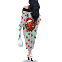 Berry ChristmasYall Christmas Family Matching Off The Shoulder Long Sleeve Dress and Hawaiian Shirt Xmas Holiday Patterns - Wonder Print Shop