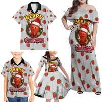 Berry ChristmasYall Christmas Family Matching Off Shoulder Maxi Dress and Hawaiian Shirt Xmas Holiday Patterns - Wonder Print Shop