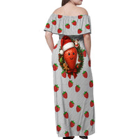 Berry ChristmasYall Christmas Family Matching Off Shoulder Maxi Dress and Hawaiian Shirt Xmas Holiday Patterns - Wonder Print Shop