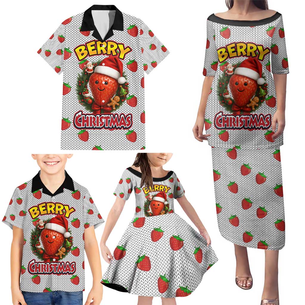 Berry ChristmasYall Christmas Family Matching Puletasi and Hawaiian Shirt Xmas Holiday Patterns - Wonder Print Shop