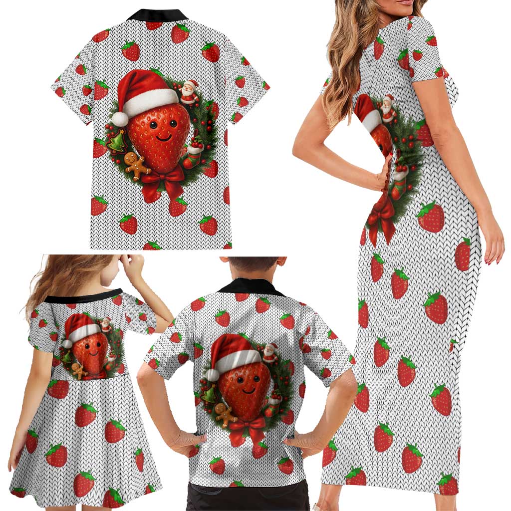 Berry ChristmasYall Christmas Family Matching Short Sleeve Bodycon Dress and Hawaiian Shirt Xmas Holiday Patterns - Wonder Print Shop