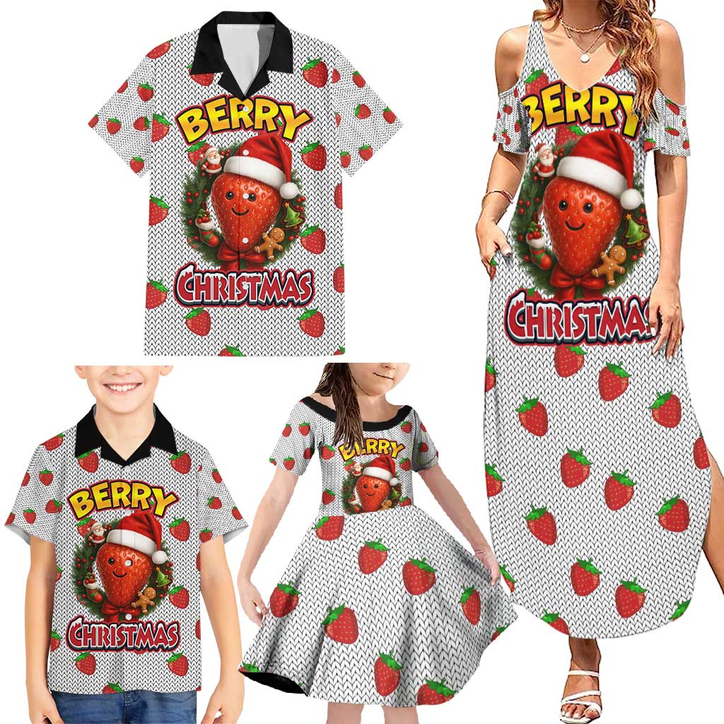 Berry ChristmasYall Christmas Family Matching Summer Maxi Dress and Hawaiian Shirt Xmas Holiday Patterns - Wonder Print Shop