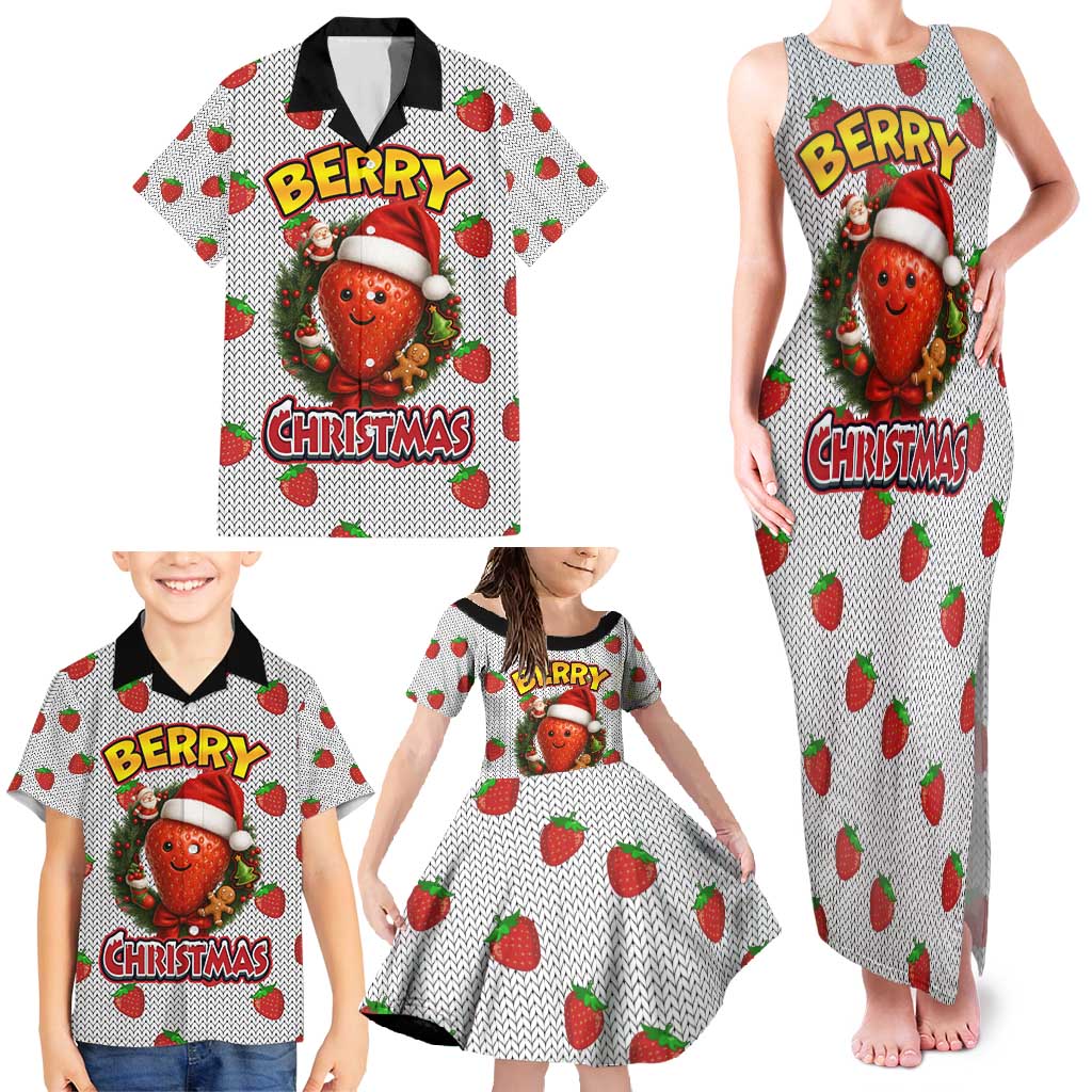 Berry ChristmasYall Christmas Family Matching Tank Maxi Dress and Hawaiian Shirt Xmas Holiday Patterns - Wonder Print Shop