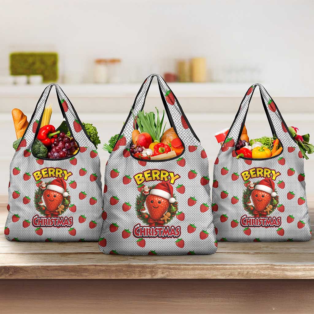 Berry ChristmasYall Christmas Grocery Bag Xmas Holiday Patterns - Wonder Print Shop