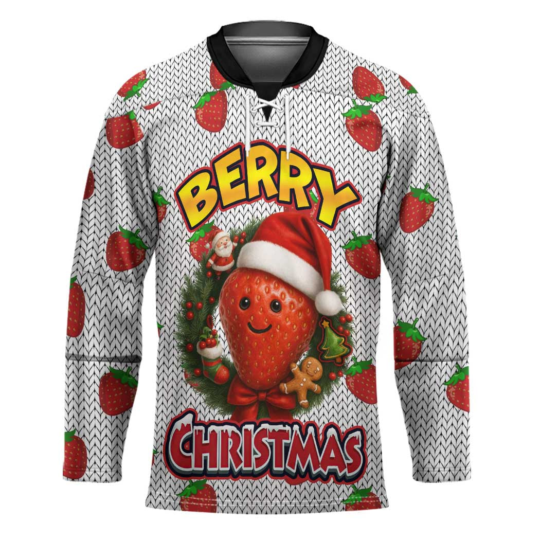 Berry ChristmasYall Christmas Hockey Jersey Xmas Holiday Patterns - Wonder Print Shop