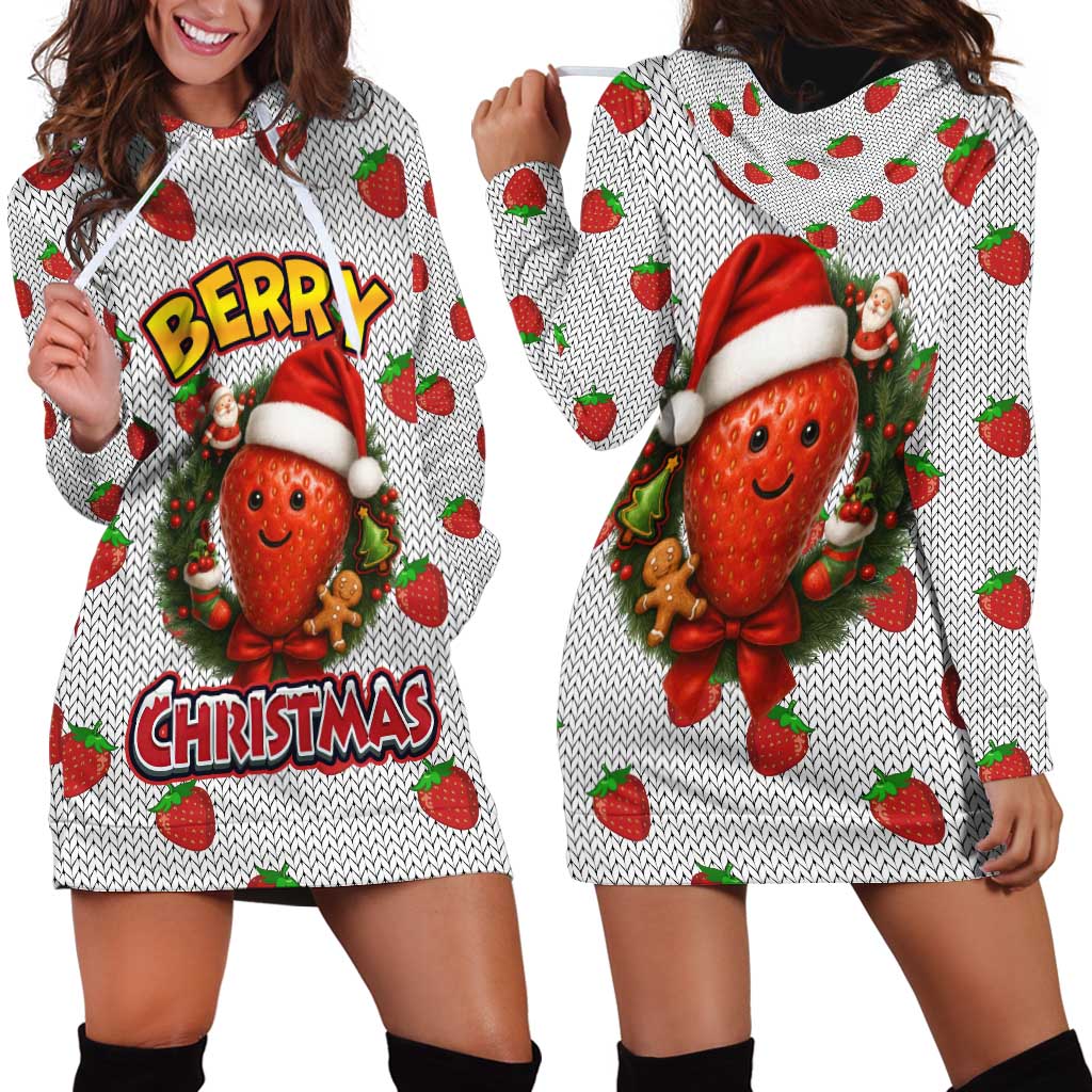 Berry ChristmasYall Christmas Hoodie Dress Xmas Holiday Patterns - Wonder Print Shop