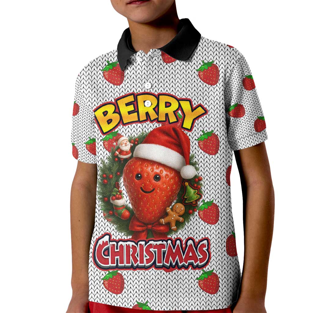 Berry ChristmasYall Christmas Kid Polo Shirt Xmas Holiday Patterns - Wonder Print Shop