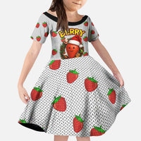Berry ChristmasYall Christmas Kid Short Sleeve Dress Xmas Holiday Patterns - Wonder Print Shop