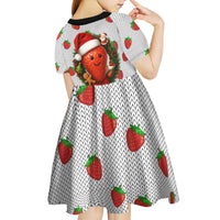 Berry ChristmasYall Christmas Kid Short Sleeve Dress Xmas Holiday Patterns - Wonder Print Shop
