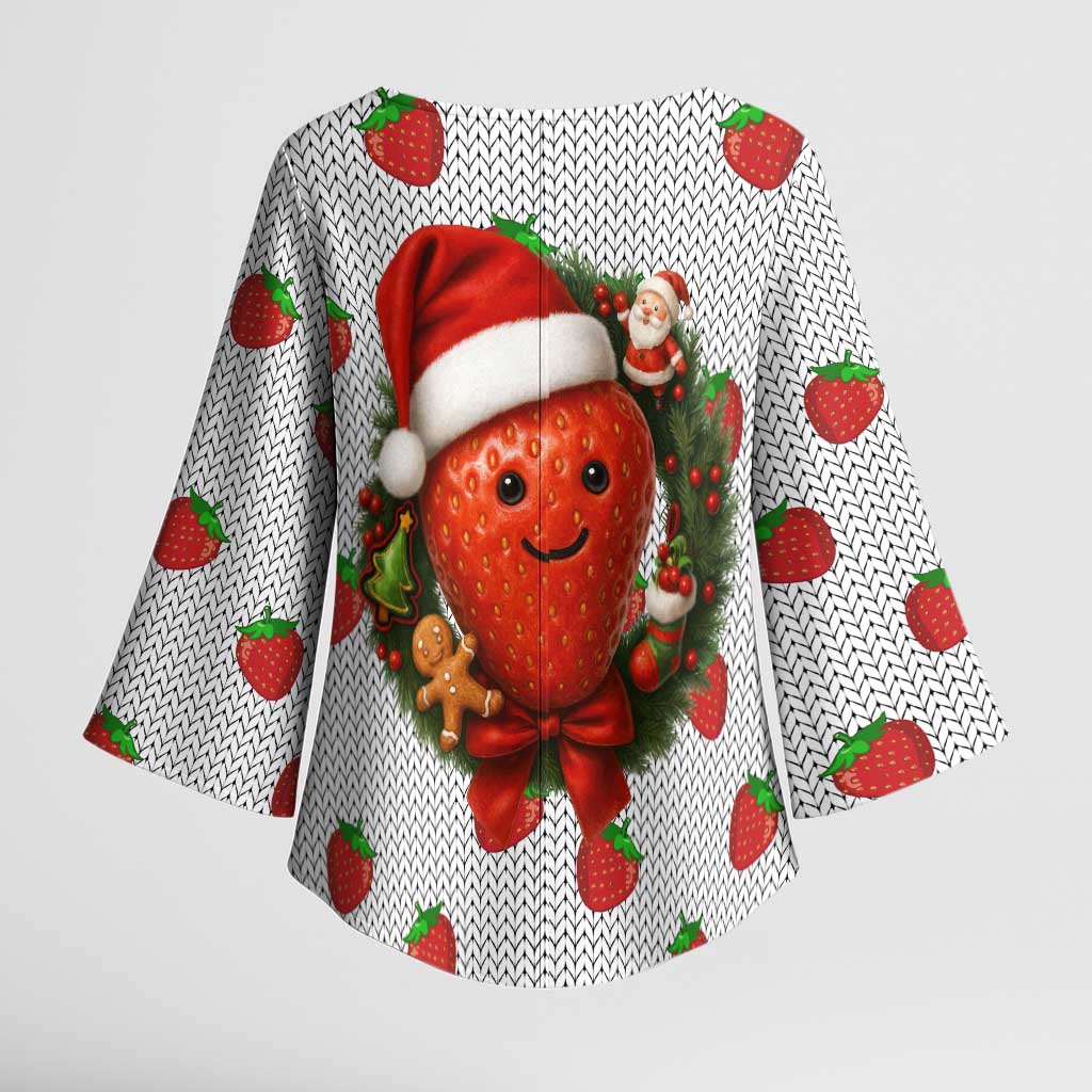Berry ChristmasYall Christmas Kimono Sleeve Blouse Xmas Holiday Patterns - Wonder Print Shop