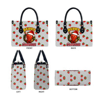 Berry ChristmasYall Christmas Leather Bag Xmas Holiday Patterns - Wonder Print Shop