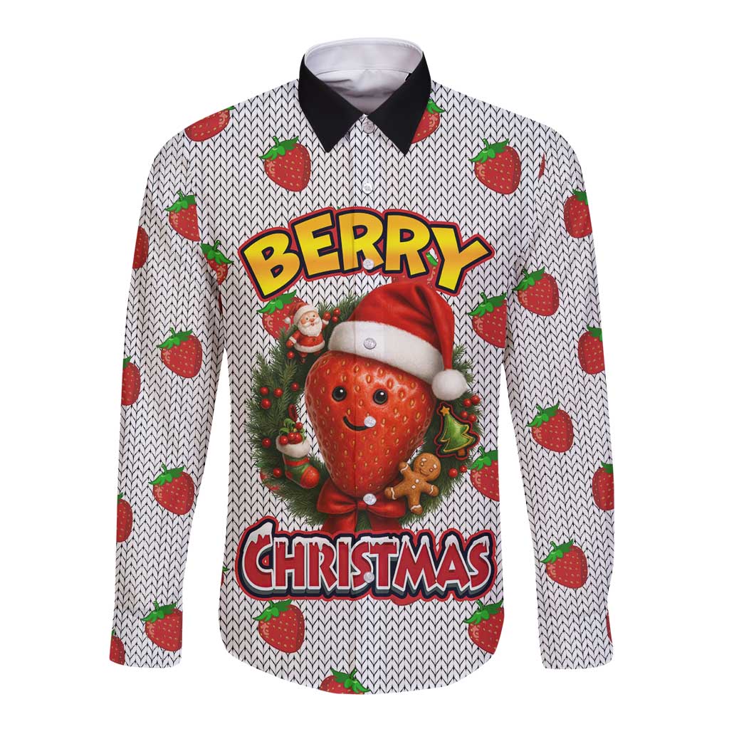 Berry ChristmasYall Christmas Long Sleeve Button Shirt Xmas Holiday Patterns - Wonder Print Shop
