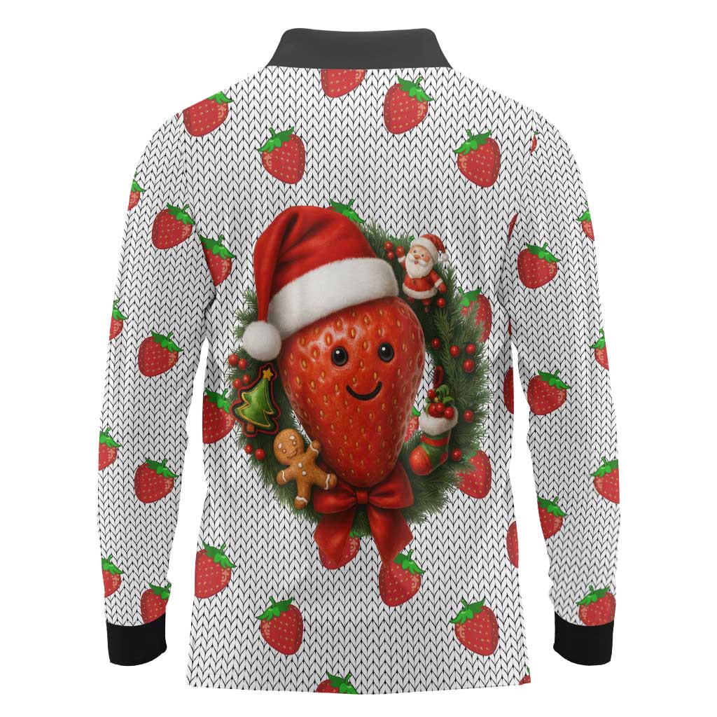 Berry ChristmasYall Christmas Long Sleeve Polo Shirt Xmas Holiday Patterns - Wonder Print Shop