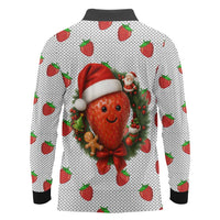 Berry ChristmasYall Christmas Long Sleeve Polo Shirt Xmas Holiday Patterns - Wonder Print Shop