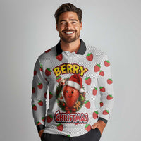 Berry ChristmasYall Christmas Long Sleeve Polo Shirt Xmas Holiday Patterns - Wonder Print Shop