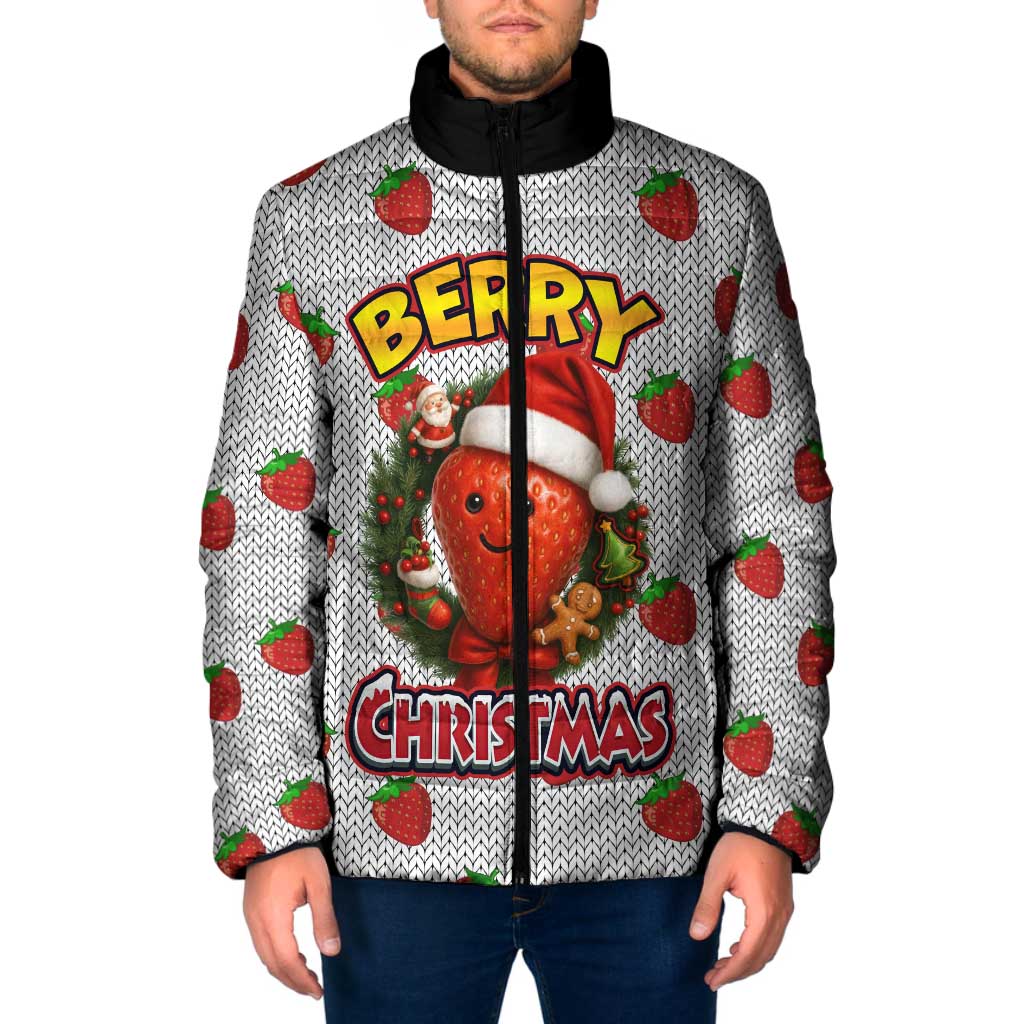 Berry ChristmasYall Christmas Padded Jacket Xmas Holiday Patterns - Wonder Print Shop