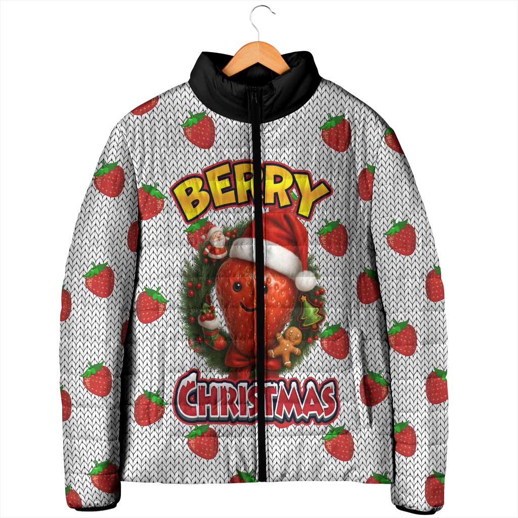 Berry ChristmasYall Christmas Padded Jacket Xmas Holiday Patterns - Wonder Print Shop
