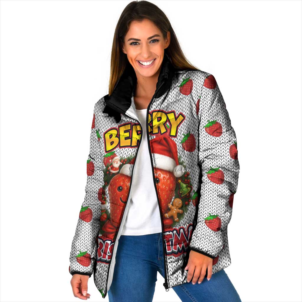 Berry ChristmasYall Christmas Padded Jacket Xmas Holiday Patterns - Wonder Print Shop