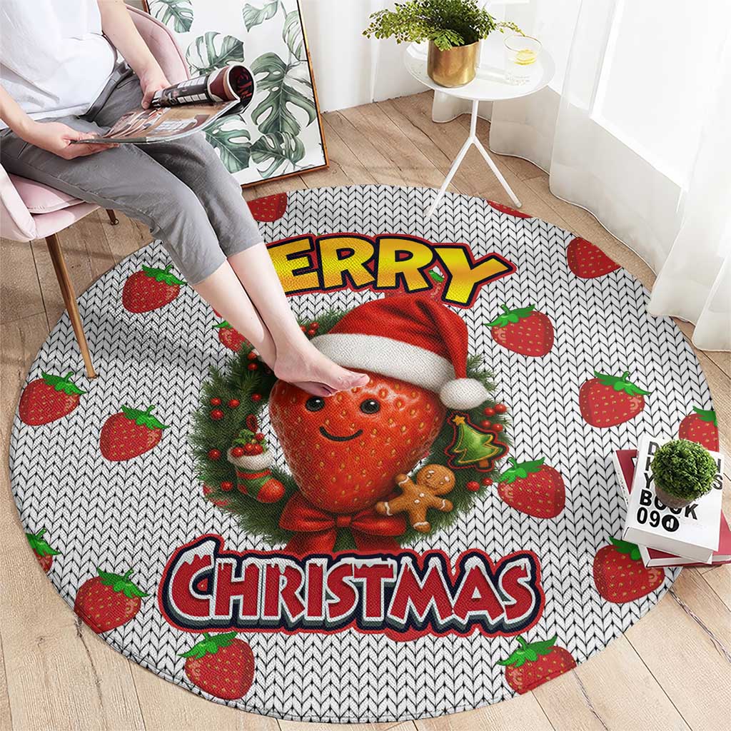 Berry ChristmasYall Christmas Round Carpet Xmas Holiday Patterns - Wonder Print Shop