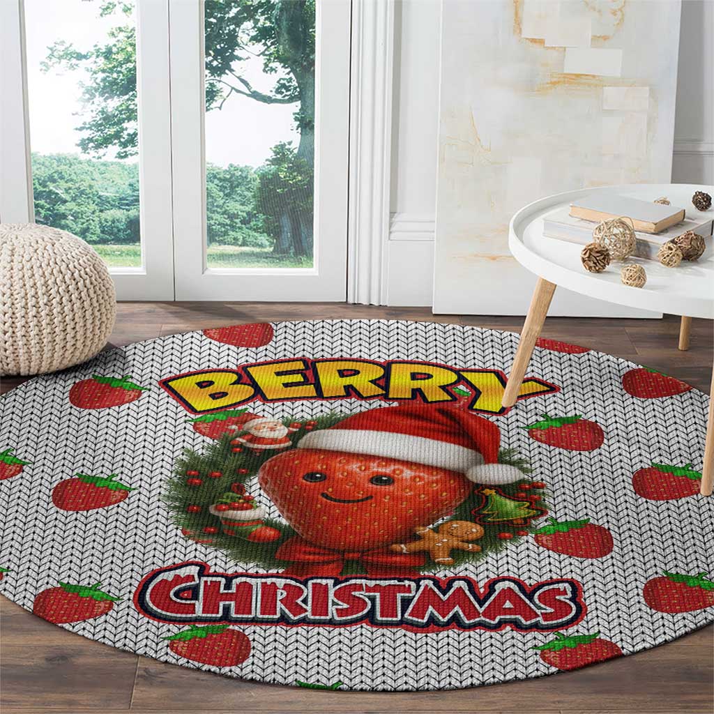 Berry ChristmasYall Christmas Round Carpet Xmas Holiday Patterns - Wonder Print Shop