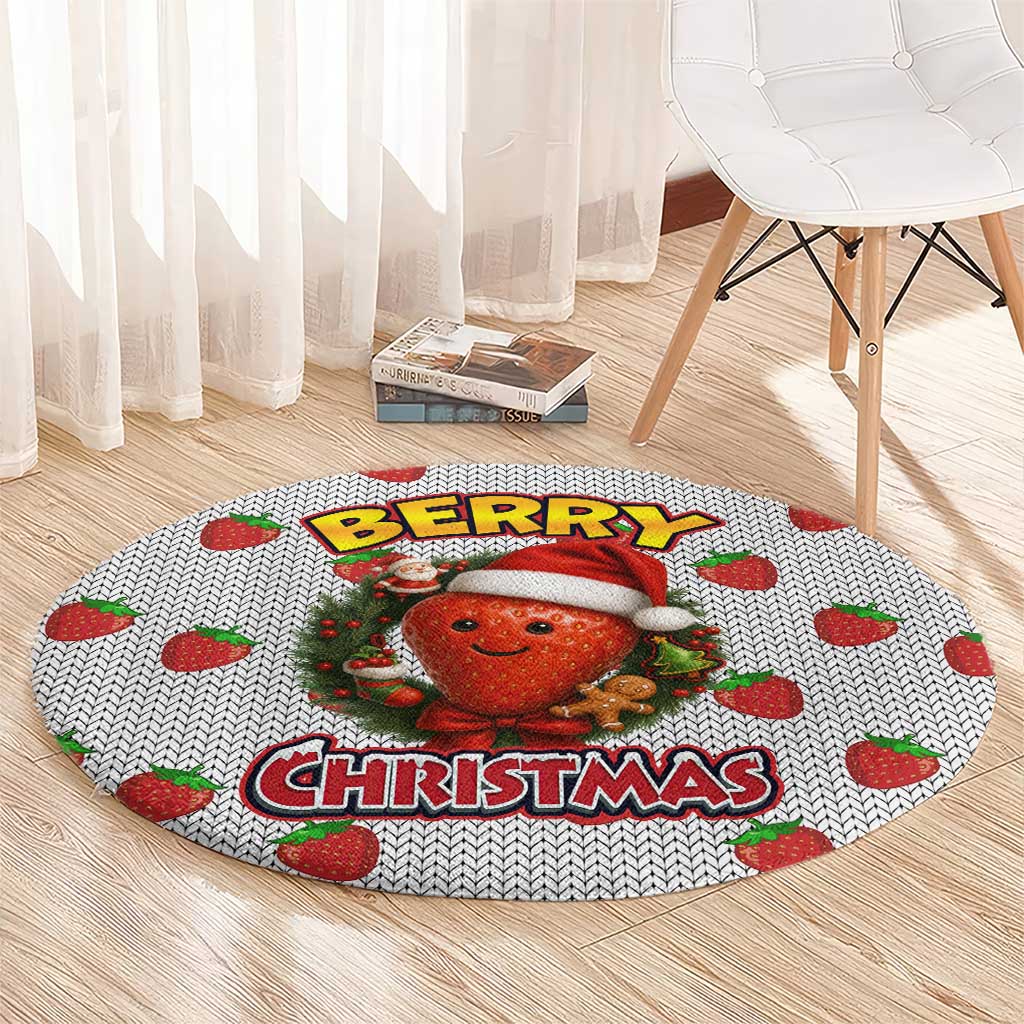 Berry ChristmasYall Christmas Round Carpet Xmas Holiday Patterns - Wonder Print Shop
