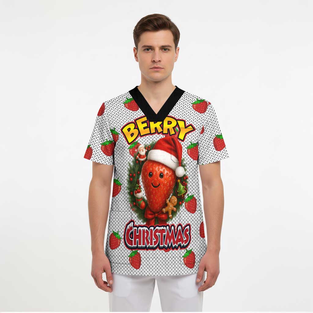 Berry ChristmasYall Christmas Scrub Top Xmas Holiday Patterns - Wonder Print Shop