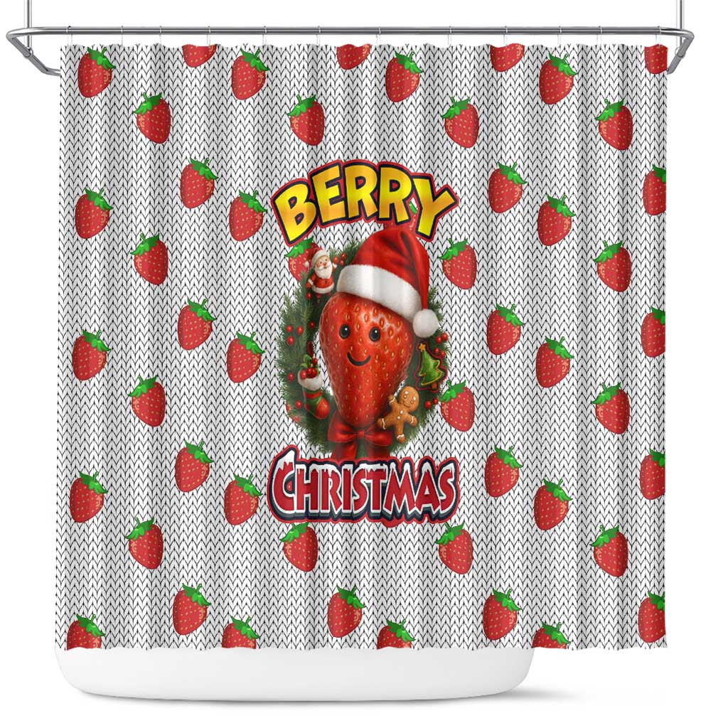 Berry ChristmasYall Christmas Shower Curtain Xmas Holiday Patterns - Wonder Print Shop