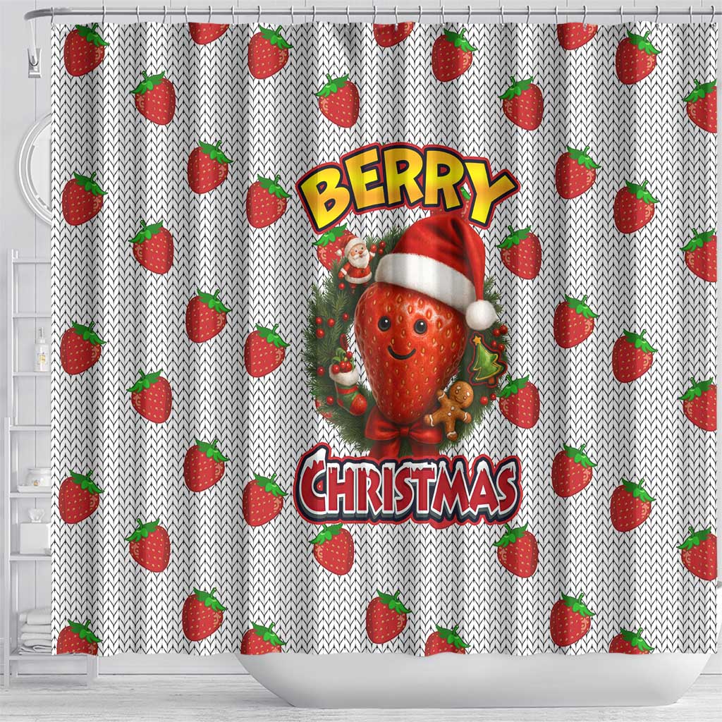 Berry ChristmasYall Christmas Shower Curtain Xmas Holiday Patterns - Wonder Print Shop