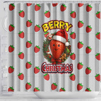 Berry ChristmasYall Christmas Shower Curtain Xmas Holiday Patterns - Wonder Print Shop