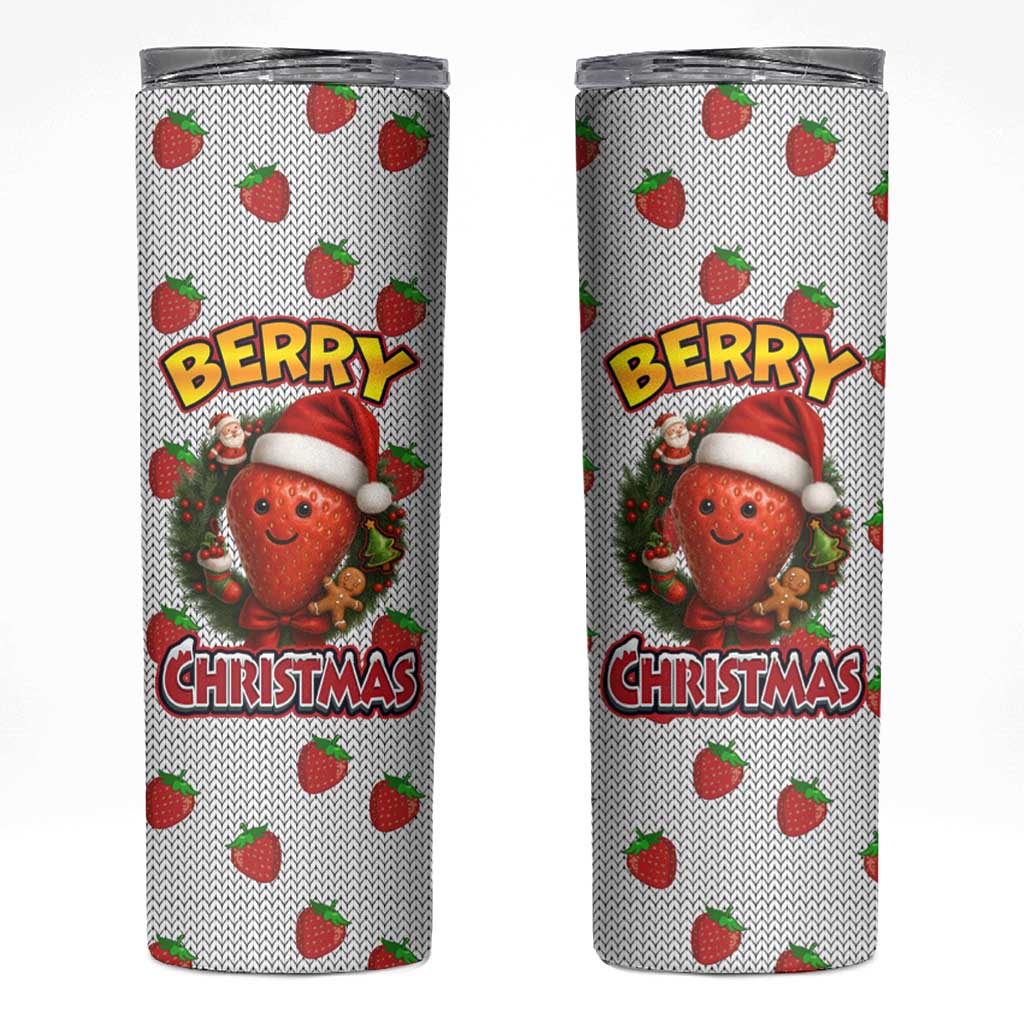 Berry ChristmasYall Christmas Skinny Tumbler Xmas Holiday Patterns - Wonder Print Shop