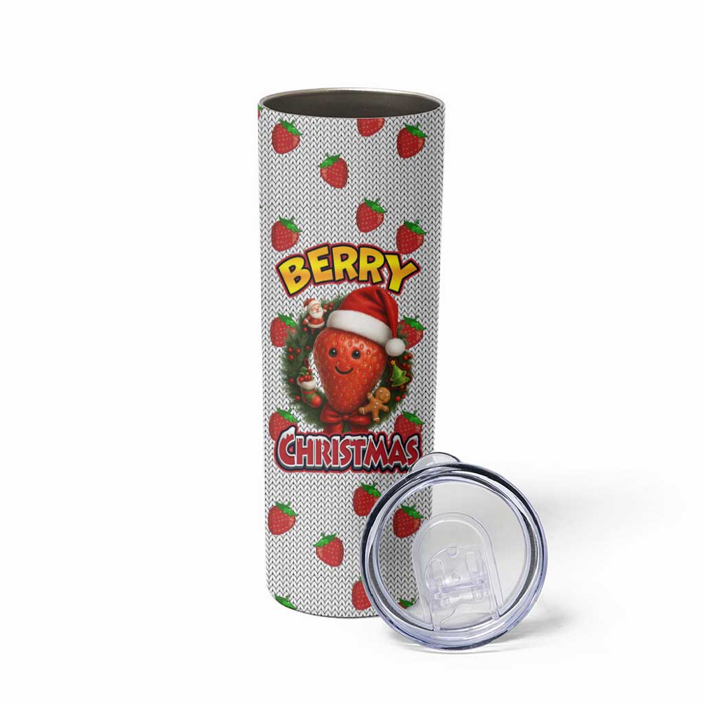 Berry ChristmasYall Christmas Skinny Tumbler Xmas Holiday Patterns - Wonder Print Shop