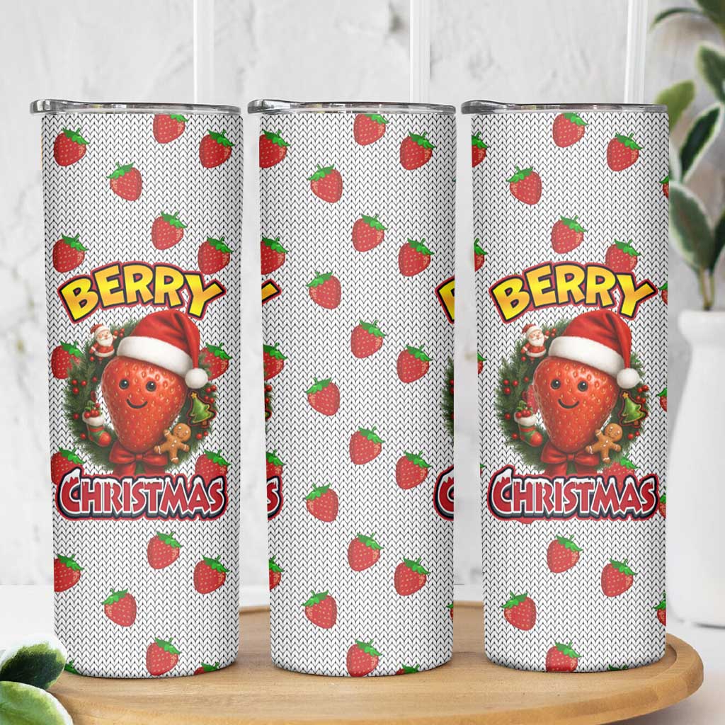 Berry ChristmasYall Christmas Skinny Tumbler Xmas Holiday Patterns - Wonder Print Shop