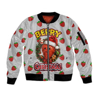 Berry ChristmasYall Christmas Sleeve Zip Bomber Jacket Xmas Holiday Patterns - Wonder Print Shop