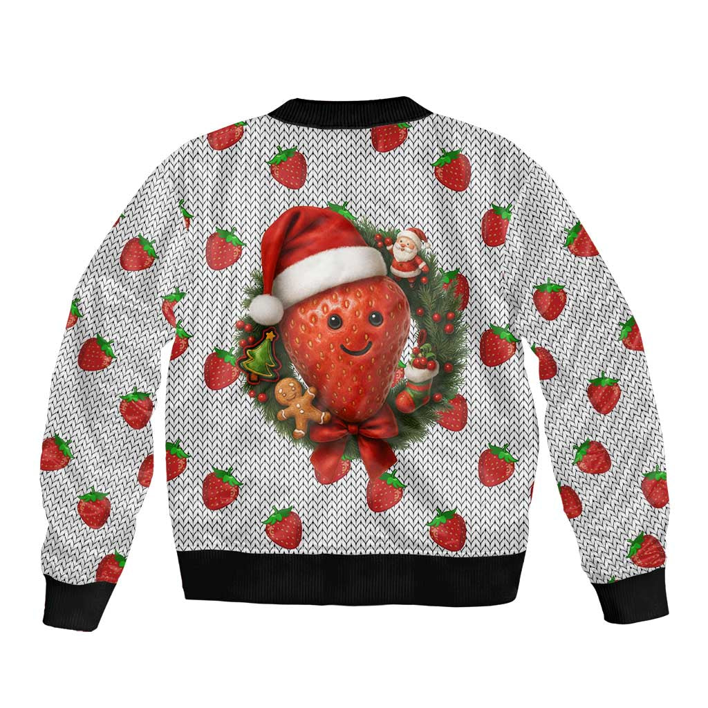 Berry ChristmasYall Christmas Sleeve Zip Bomber Jacket Xmas Holiday Patterns - Wonder Print Shop