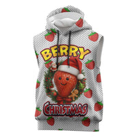 Berry ChristmasYall Christmas Sleeveless Hoodie Xmas Holiday Patterns - Wonder Print Shop