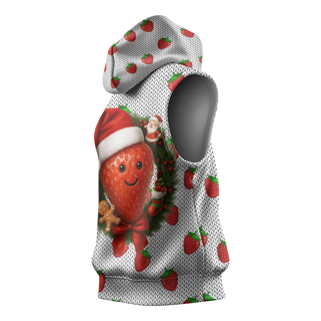 Berry ChristmasYall Christmas Sleeveless Hoodie Xmas Holiday Patterns - Wonder Print Shop