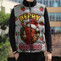 Berry ChristmasYall Christmas Sleeveless Puffer Jacket Xmas Holiday Patterns - Wonder Print Shop