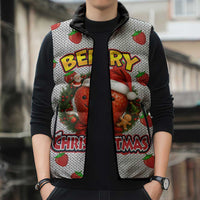 Berry ChristmasYall Christmas Sleeveless Puffer Jacket Xmas Holiday Patterns - Wonder Print Shop