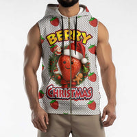 Berry ChristmasYall Christmas Sleeveless Zip Hoodie Xmas Holiday Patterns - Wonder Print Shop