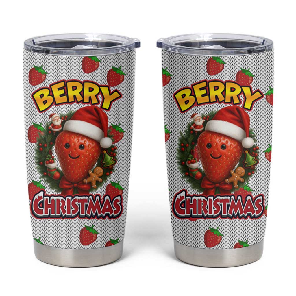Berry ChristmasYall Christmas Tumbler Cup Xmas Holiday Patterns - Wonder Print Shop